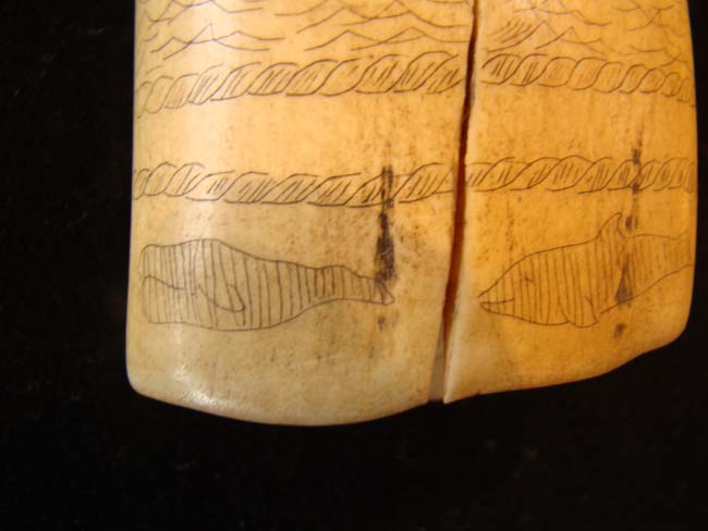 A late 19th or early 20th century whale's tooth with whaling motif. — image 3